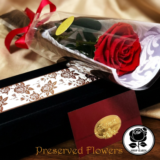 一輪バラ プリザーブドフラワー ギフト 枯れない薔薇 プレゼント BOX付き メッセージカード対応
